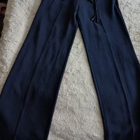 Тъмносин панталон с широк крачол, снимка 3 - Панталони - 43215865