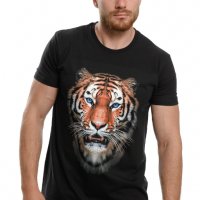 Нова мъжка тениска с дигитален печат Тигър, снимка 3 - Тениски - 29888475