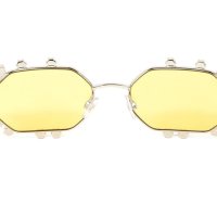 SWAROVSKI 🍊 Дамски метални слънчеви очила "GOLD & YELLOW BIG CRYSTALS" нови с кутия, снимка 8 - Слънчеви и диоптрични очила - 40850022