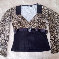 Тигрова елегантна дамска блуза с дълъг ръкав, снимка 2 - Блузи с дълъг ръкав и пуловери - 37871580