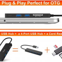 TSUPY Multi USB HUB, 5-в-1, SD и Micro SD четец, 3 USB 3.0 порта, снимка 3 - Други - 38545105