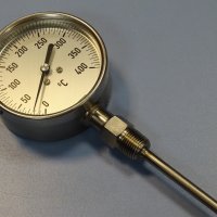 биметален термометър Wika thermometer ф100mm, 0/+400°C, L-80mm, снимка 8 - Резервни части за машини - 35228796