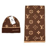 🤩Louis Vuitton стилен унисекс комплект шапка и шал🤩, снимка 11 - Шапки - 43379444