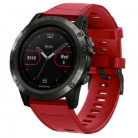 Силиконова каишка GARMIN Fenix 6, 6X, Pro, Solar светлосив цвятцвят, снимка 10 - Каишки за часовници - 35580468