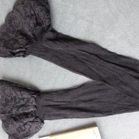CANDA Satin 20 Den Shiny S/M черни нови чорапи с ликра за жартиери, снимка 4 - Бельо - 40622358