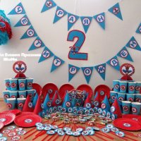Украса За детски рожден ден на тема Спайдърмен , снимка 1 - Други - 32340888