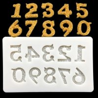 Приказни числа цифри силиконов молд форма за украса торта с фондан шоколад, снимка 1 - Форми - 37055186