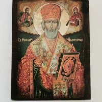 Икона Св. Николай Чудотворец, снимка 3 - Икони - 35594831