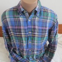 Мъжка ленена риза с дълъг ръкав Tom Rusborg, снимка 2 - Ризи - 25382393