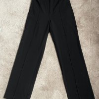 Черен панталон с широк крачол, снимка 1 - Панталони - 43954126
