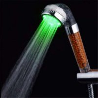 Топ избор! Турмалинов алкализиращ и йонизиращ душ светещ в 3 цвята, снимка 2 - Душ кабини и вани - 27477084