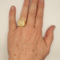 Златен  мъжки  пръстен  14К , снимка 13 - Пръстени - 39187224