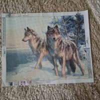 Диамантен гоблен "Вълци", снимка 3 - Гоблени - 43727841