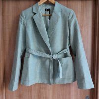 SINEQUANONE - зелено сако с колан, снимка 1 - Сака - 40619238
