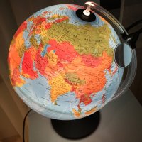 Голям географски глобус - LED Лампа 