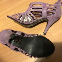 Елегантни дамски обувки 36 номер - лила, снимка 4 - Сандали - 28522438