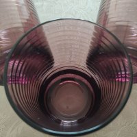 Комплект 3 броя чаши за безалкохолно, цветно стъкло, снимка 4 - Сервизи - 40367304