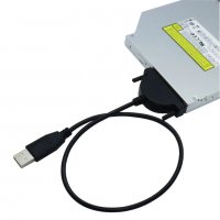 USB Кабел за Записващи Оптични устройства Засписвачки DVD CD Slimline SATA Laptop CD/DVD Rom Optical, снимка 12 - Лаптоп аксесоари - 32627048