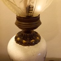 ретро бронзова настолна лампа , снимка 7 - Настолни лампи - 43861636