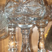 Кристални чаши и гарафа, снимка 1 - Сервизи - 43466807