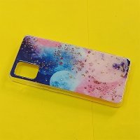 калъф за Samsung Galaxy A51 силиконов цветен галактика и златни пръски, снимка 2 - Калъфи, кейсове - 43928106