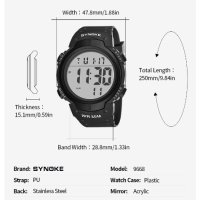 Нов мъжки електронен часовник, водоустойчив 30м-40 лв, снимка 5 - Водоустойчиви - 40643009