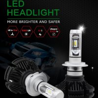 H7 Н1 Н4  LED автомобилни лампи X3 LED HEADLIGHT, снимка 3 - Аксесоари и консумативи - 27419305