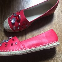 Червени еспадрили/обувки номер 40, снимка 2 - Дамски ежедневни обувки - 40545706