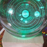 LED Светеща кристална топка/лампа,3D сензорна-Вселена,Планетарна Галактика,Слънце , снимка 5 - Настолни лампи - 43445667