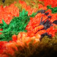 Изключително красив Губер (китеник, одеало, килим )- пъстър и колоритен,вълнен, с ярки, шарени, цвет, снимка 6 - Килими - 27450221