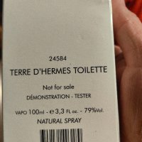 Terre D'Hermes 100ml тоалетна вода , снимка 1 - Мъжки парфюми - 43025774