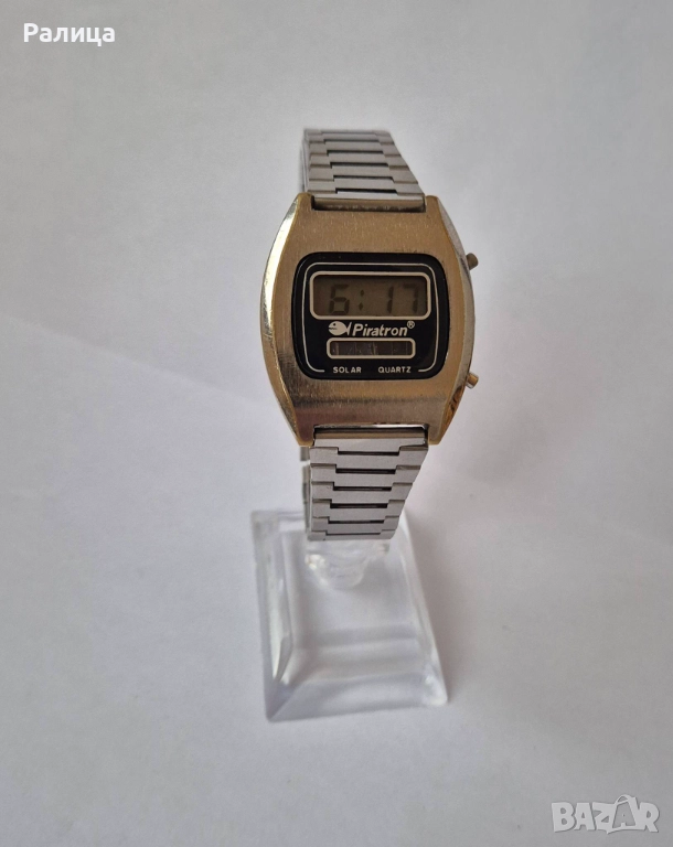 Електронен часовник Piratron солар от 80-те години, снимка 1