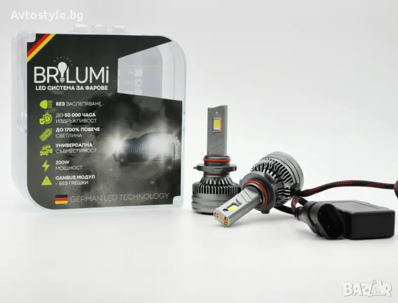 LED крушки HB3 BRILUMI ZENITH 200W CANBUS 6000K, снимка 1