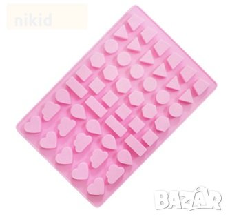 Геометрични фигурки форми малки силиконов молд форма желирани бонбони лед фондан шоколад гипс смола , снимка 1