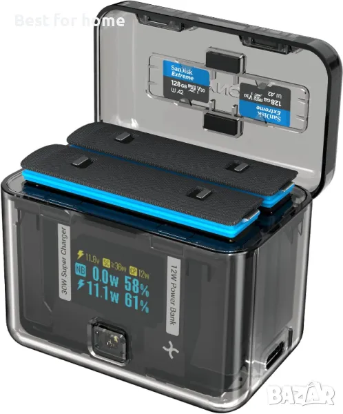 CYNOVA Insta360 X4 Зарядно устройство за батерии Insta360 X4, снимка 1