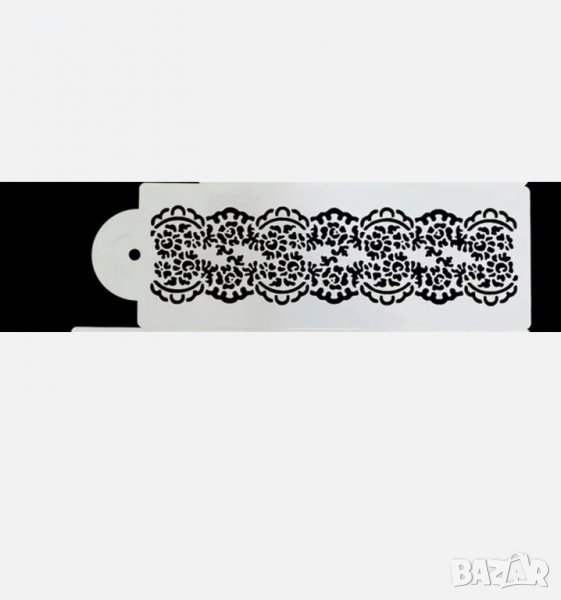 къдрици двустранни шаблон спрей торта украса кекс декорация с пудра захар, снимка 1