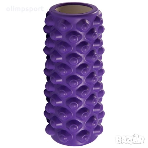 Фоумролер за пилатес и йога MAX, С релефна повърхност за масажи, размер 33х14х14см. Фоумролер (Foam , снимка 1