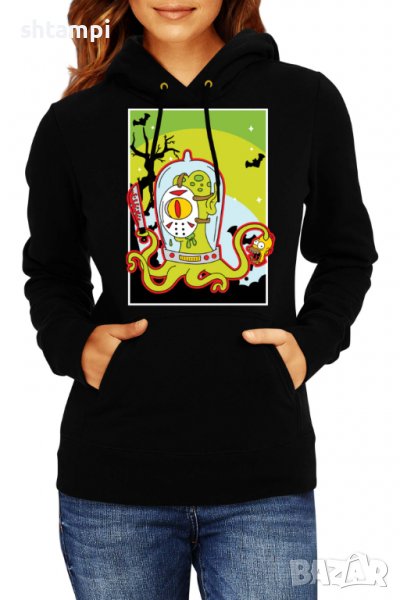 Дамски Суитчър/Суитшърт The Simpsons Alien,Halloween,Хелоуин,Празник,Забавление,Изненада,, снимка 1