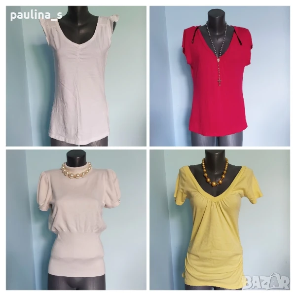 Четири различни броя / Блуза от трико с къс ръкав , снимка 1