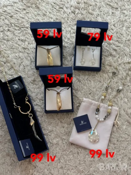 огърлица обеци химикалите Сваровски Swarovski, снимка 1