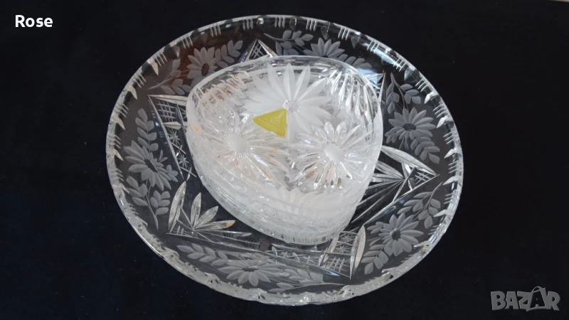 Винтидж  Ges Sechn BLEIKRISTALL Gepresst Оловен кристал от Германия. , снимка 1