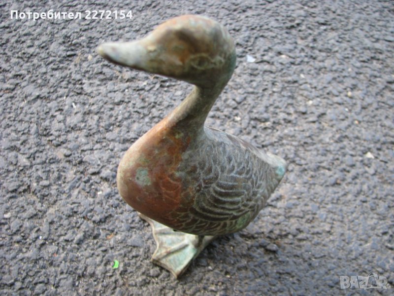 Стара пластика статуетка патка, снимка 1