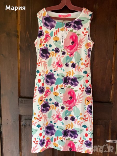 Дамска рокля на цветя, снимка 1