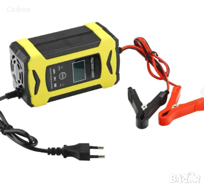 Зарядно устройство 12V/6A смарт зареждане с дисплей и импулсен режим, снимка 1