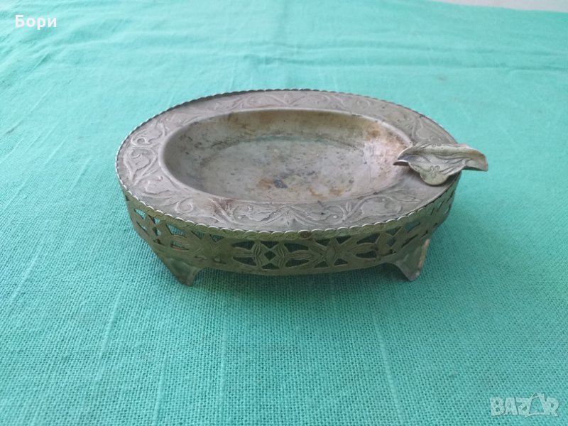 Стар метален пепелник, снимка 1