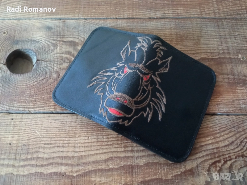 Мъжки кожен портфейл, ловен аксесоар , снимка 1