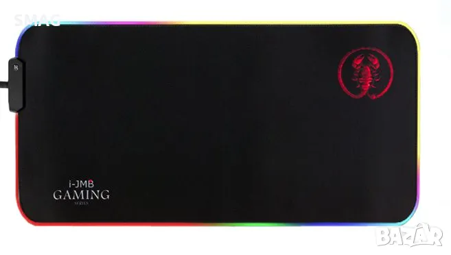 Геймърска подложка за мишка с LED светлина 10 превключващи програми 59,5x30 см S_1188402, снимка 1