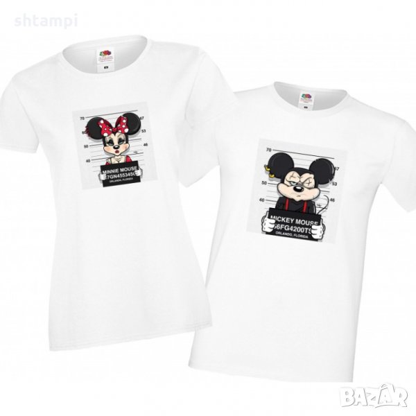 Комплект тениски за влюбени Mickey Minnie Mouse bad, снимка 1