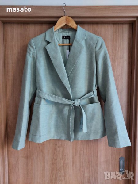 SINEQUANONE - зелено сако с колан, снимка 1