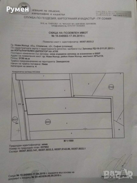 Продавам земеделска земя в гр. Нови Искър, снимка 1